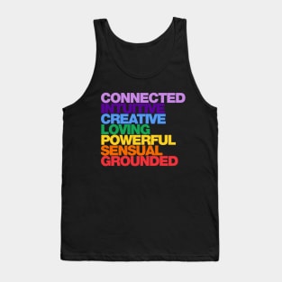 Chakra Traits & Colors Motivational Design Tank Top